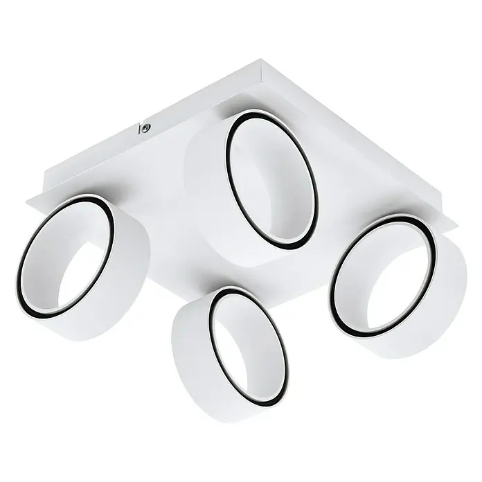Eglo LED-Deckenleuchte Albariza - 20 W, L x B x H: 25 x 25 x 14,5 cm, Weiß, Warmweiß - Vorderansicht