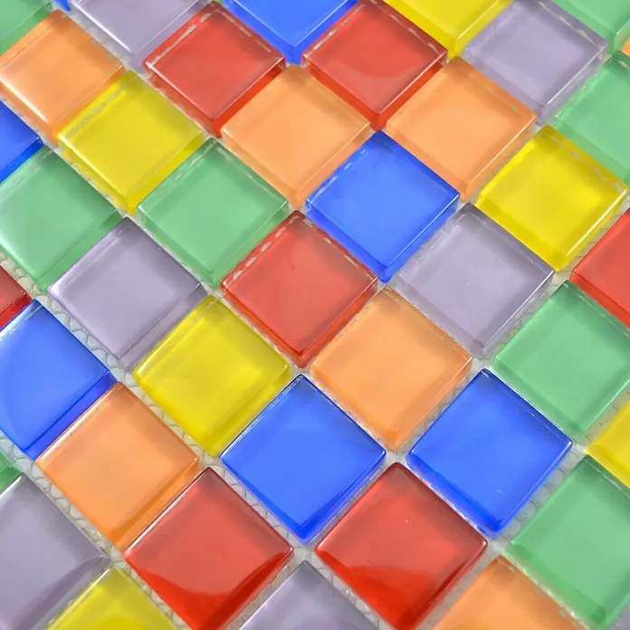 Mosaikfliese Quadrat Crystal XCM 8SE01 - 30 x 30 cm, Mehrfarbig, Glänzend