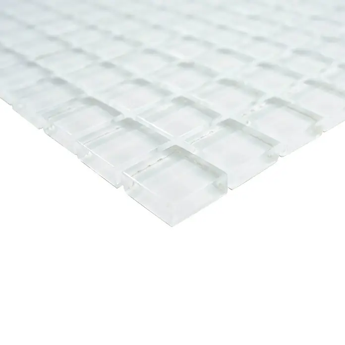 Mosaikfliese Quadrat Crystal XCM 8SE03 - 30 x 30 cm, Weiß, Glänzend
