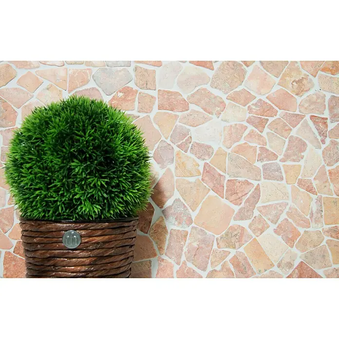 Mozaik pločica Mramor - 30,5 x 30,5 cm, Crvene boje, Mat - Detaljan prikaz
