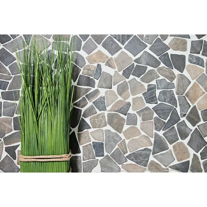 Mozaik pločica Mramor - 30,5 x 30,5 cm, Crne boje, Mat - Detaljan prikaz