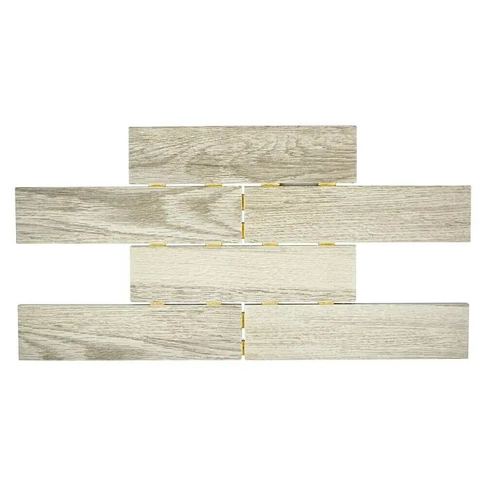 Mozaïektegel brick DOT verbinding Oak Chinchilla CDJ 07BR - 25,2 x 36,7 cm, Lichtgrijs, Mat - Vooraanzicht