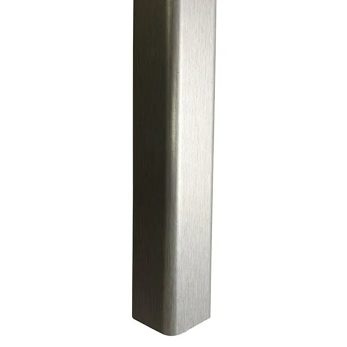 Rufete Perfil de esquina adhesivo MDF melamínico Aluminio - 2,6 m x 30 mm x 30 mm