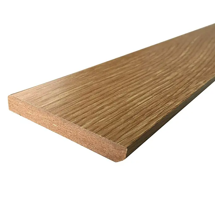 Rufete Zócalo de melamina - Roble, 2,24 m x 10 mm x 70 mm, Redondeado