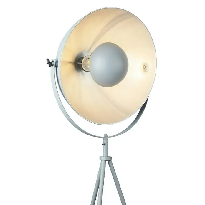 Globo Stehleuchte Sandra - Höhe: 160 cm, Silber Metallic, Silber, Grau, E27