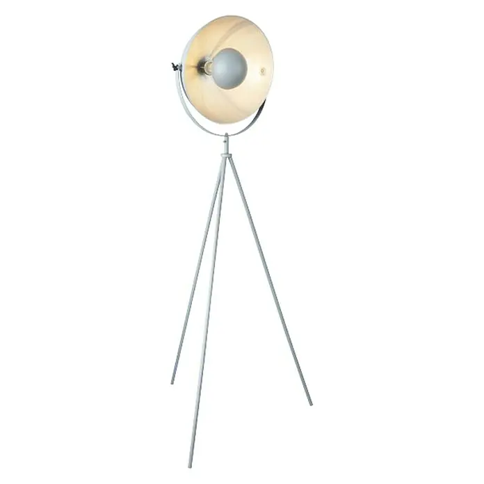 Globo Stehleuchte Sandra - Höhe: 160 cm, Silber Metallic, Silber, Grau, E27