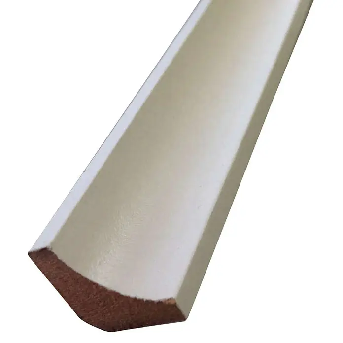 Rufete Ángulo interior adhesiva de MDF Blanco - 2,24 m x 15 mm x 15 mm, MDF, Decorativa