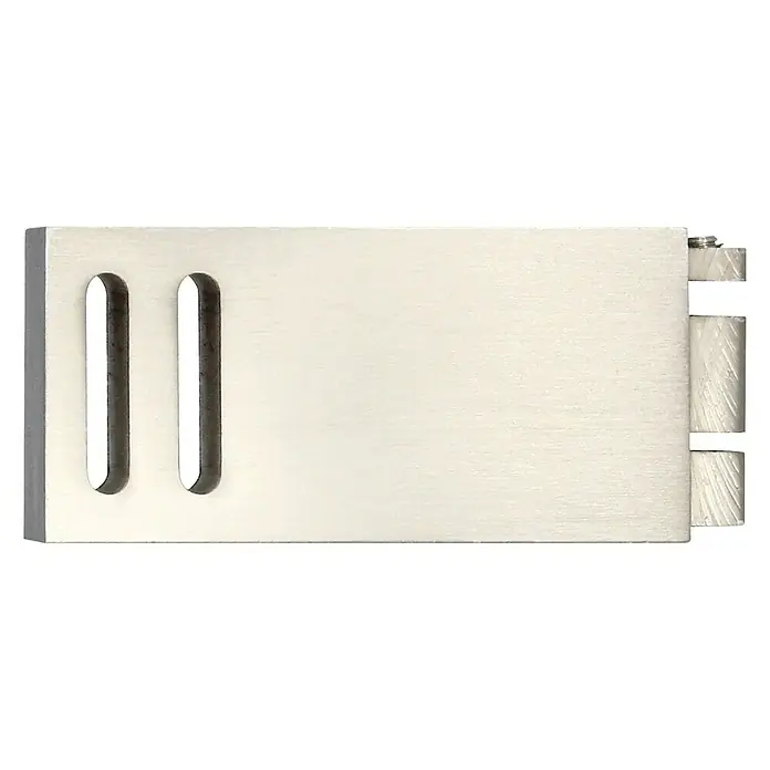 Expo Ambiente Eindstuk Clear - Rvs-look, Geschikt voor: 32 x 11 mm profiel - Vooraanzicht