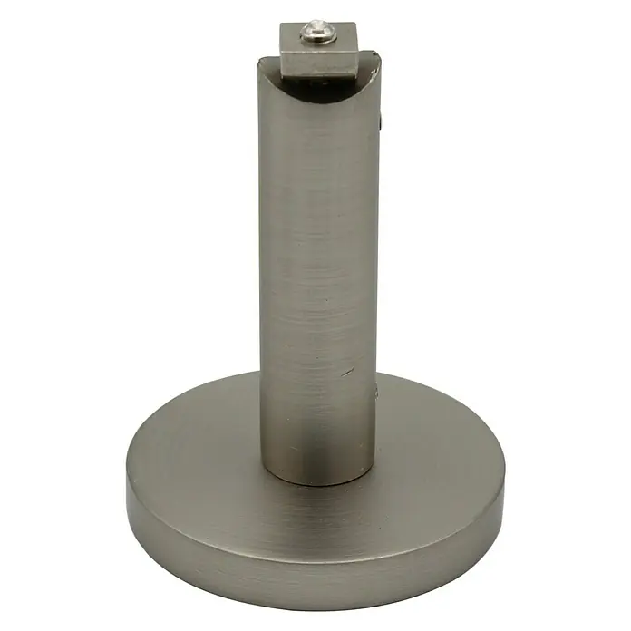 Expo Ambiente Träger Match - Edelstahloptik, Geeignet für: Gardinenstangen Ø 20 mm, 7 cm - Linke Seitenansicht