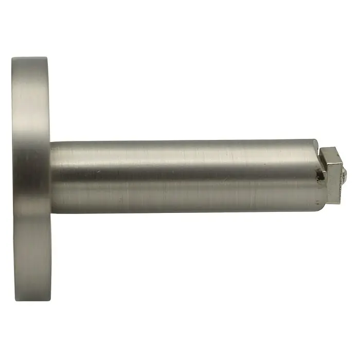 Expo Ambiente Träger Match - Edelstahloptik, Geeignet für: Gardinenstangen Ø 20 mm, 7 cm - Vorderansicht