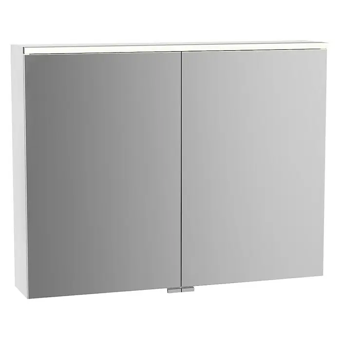 Camargue Aurinia LED-Spiegelschrank - B x H: 80 x 62 cm, Mit Beleuchtung, MDF, Weiß - Vorderansicht