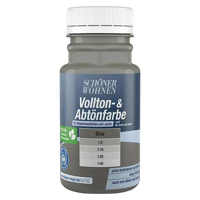SCHÖNER WOHNEN-Farbe Vollton- & Abtönfarbe - Grau, 125 ml, Matt - Vorderansicht