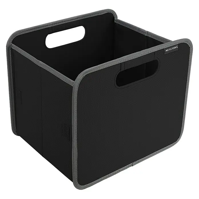 Meyliving Faltbox S - L x B x H: 27,5 x 26,5 x 32 cm, Schwarz - Rechte Seitenansicht