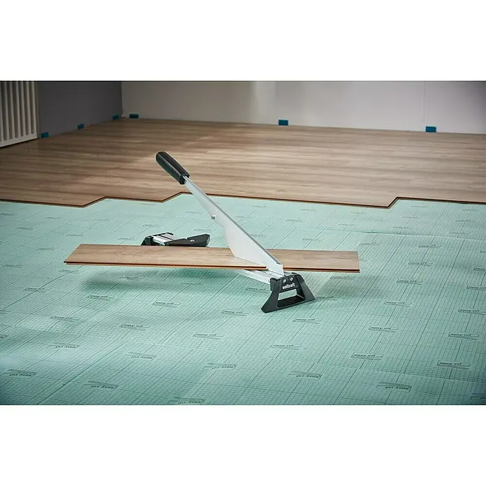 Wolfcraft Laminatschneider LC 600 - Geeignet für: Laminat, Schnittbreite: 465 mm, Material: Aluminium - Anwendungsbeispiel