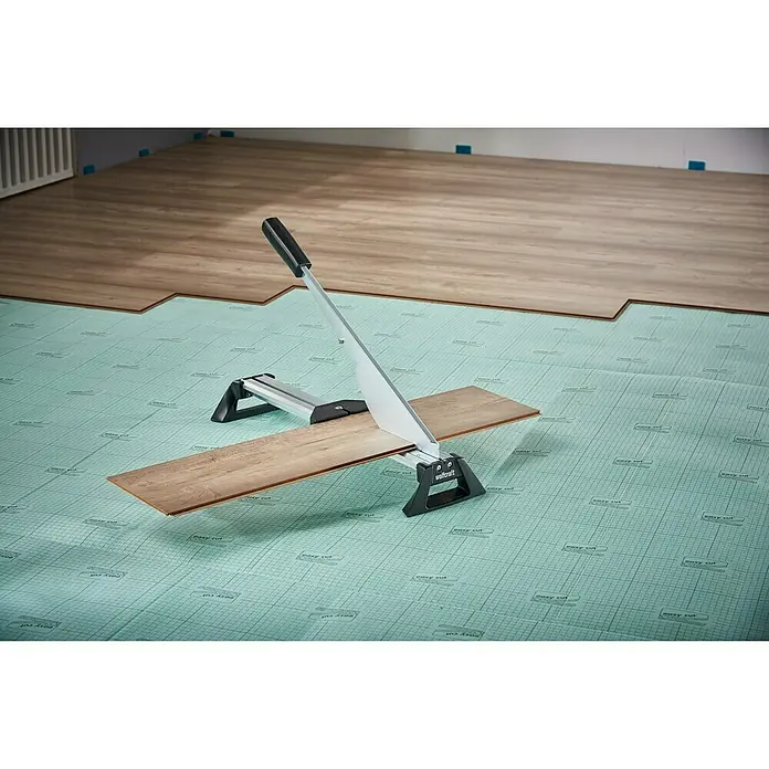 Wolfcraft Laminatschneider LC 600 - Geeignet für: Laminat, Schnittbreite: 465 mm, Material: Aluminium - Anwendungsbeispiel