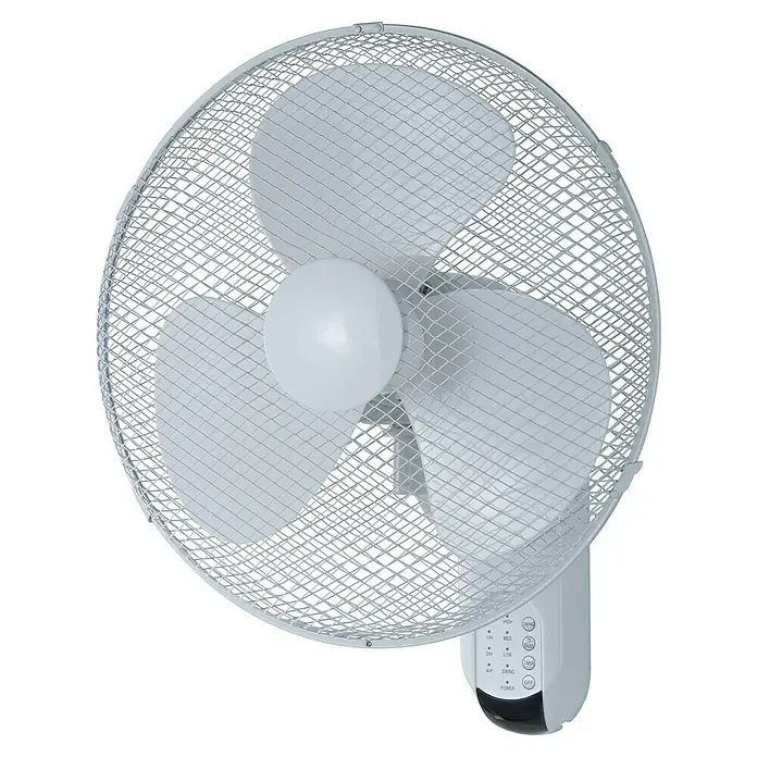 Proklima Wandventilator - Weiß, 50 W, Anzahl Geschwindigkeitsstufen: 3 Stk., Durchmesser: 40 cm - Diagonale Ansicht