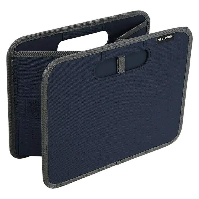 Meyliving Faltbox S - L x B x H: 27,5 x 26,5 x 32 cm, Dunkelblau - Vorderansicht
