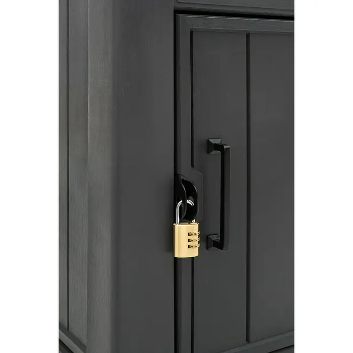 Keter Paketbox ParcelDropBox - 62,1 x 53,6 x 112 cm, Grau - Detailaufnahme