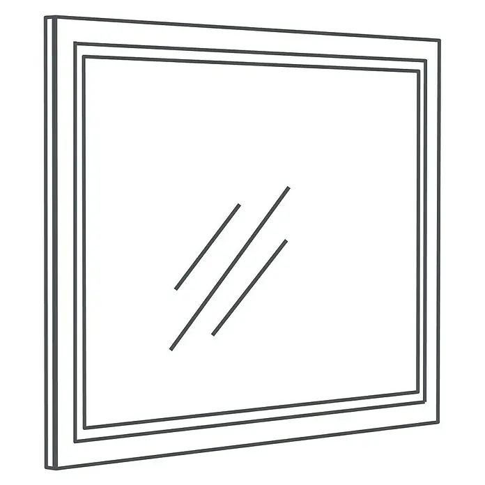 Camargue Espacio Ogledalo s LED rasvjetom - 120 x 90 cm, S prekidačem za prevrtanje