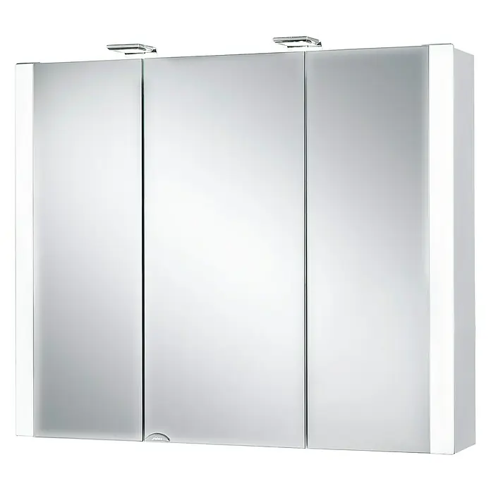 Jokey Kupaonski ormarić s LED ogledalom - Š x V: 80 x 67 cm, S osvjetljenjem, MDF, Bijele boje