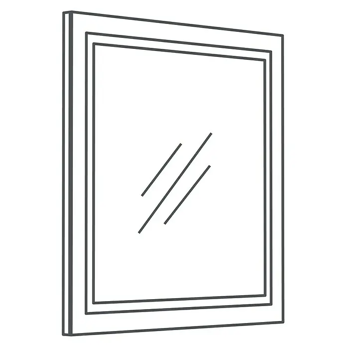 Camargue Espacio Ogledalo s LED rasvjetom - 80 x 80 cm, S prekidačem za prevrtanje