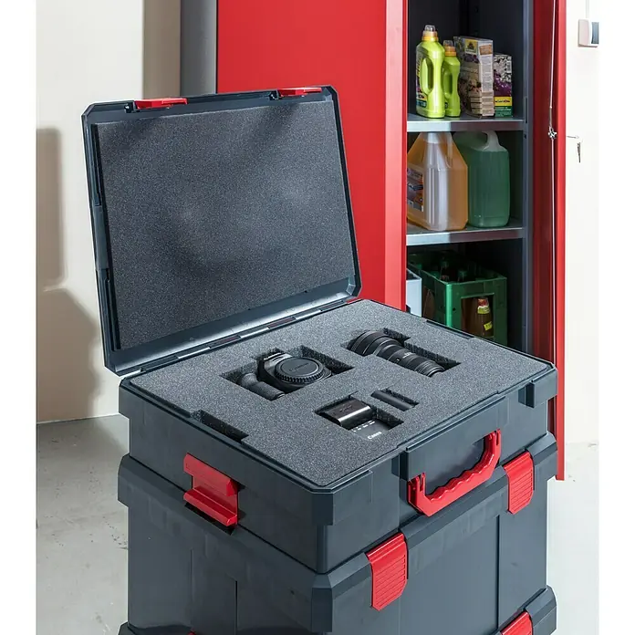 Wisent b-boXx Maschinenkoffer - L x B x H: 37,2 x 48,2 x 12,3 cm, S, ABS - Vorderansicht