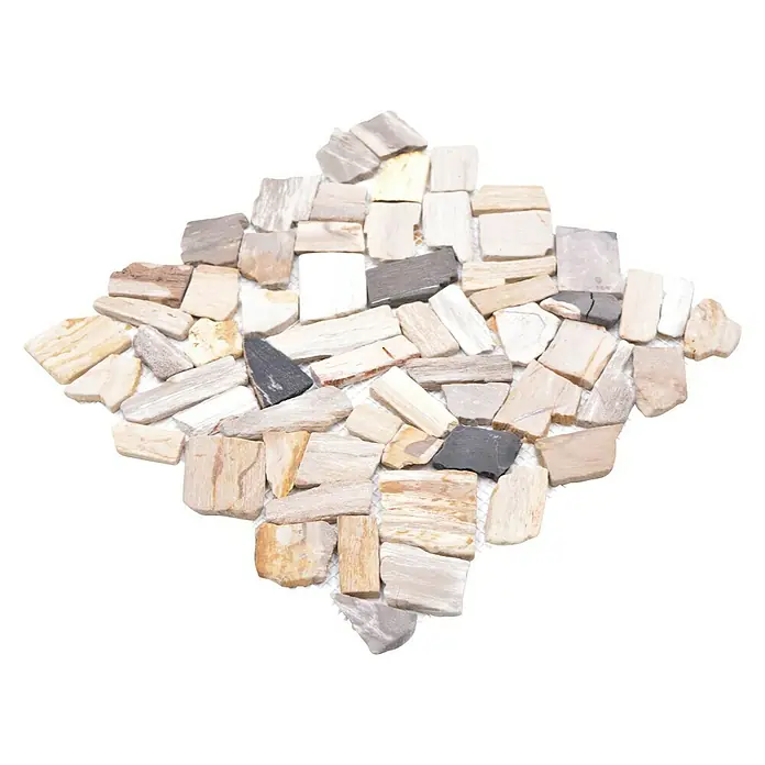 Mosaikfliese Mix CIOT FNWS - 30,5 x 30,5 cm, Braun/Beige, Matt - Rechte Seitenansicht