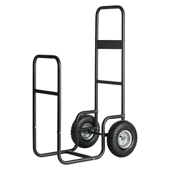 ShelterLogic Kaminholzwagen - 34,3 x 61 x 106,7 cm, Schwarz, Stahl - Linke Seitenansicht