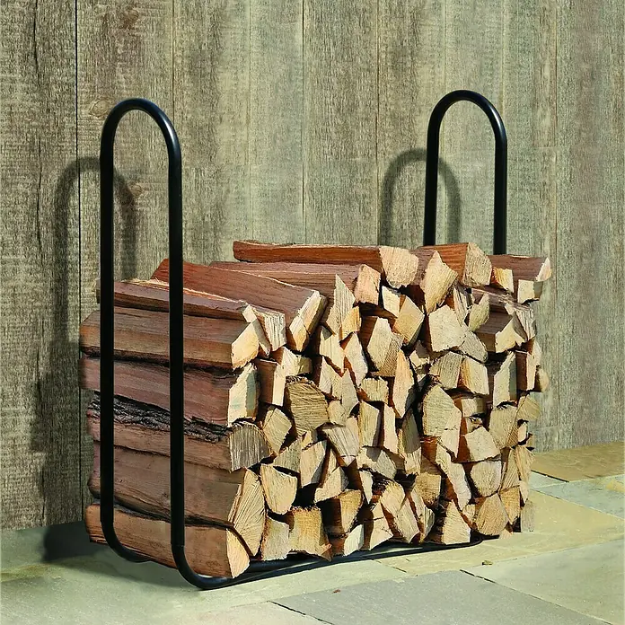 ShelterLogic Kaminholzregal - 25 x 104 cm, Schwarz, Stahl - Stimmungsaufnahme