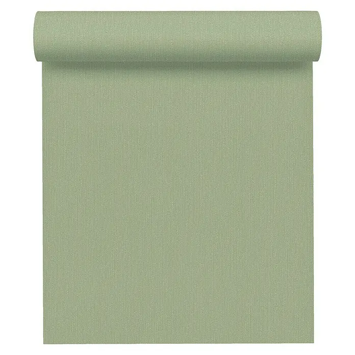 AS Creation Flavour Vliestapete - Grün, Uni, 10,05 x 0,53 m - Vorderansicht
