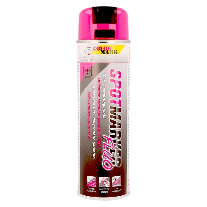 ColorMark Markierungsspray Sportmarker Fluo - Leuchtpink, Deckend, 500 ml