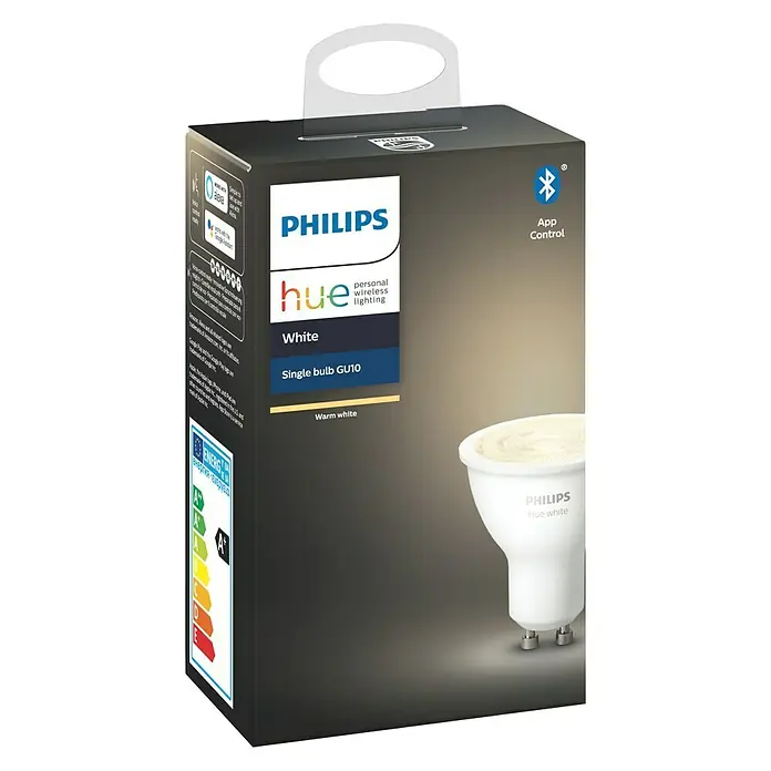 Philips Hue LED-Leuchtmittel White - GU10, 5,2 W, Warmweiß, Dimmbar, 1 Stk. - Vorderansicht