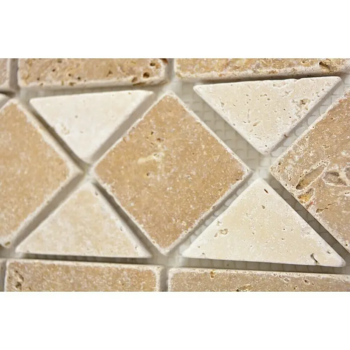 Fliesenbordüre Uranus Noce XNB 40246 - 30,5 x 12,5 cm, Beige/Braun, Matt