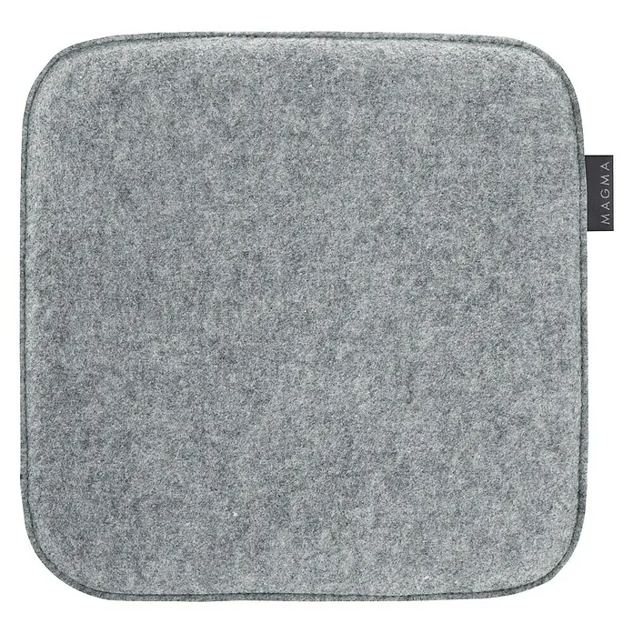 Sitzkissen Carl - L x B x H: 35 x 35 x 2 cm, Hellgrau, 100 % Polyester - Ansicht von oben