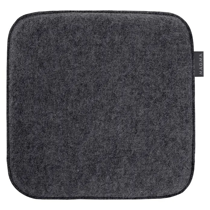 Sitzkissen Carl - L x B x H: 35 x 35 x 2 cm, Anthrazit, 100 % Polyester - Ansicht von oben