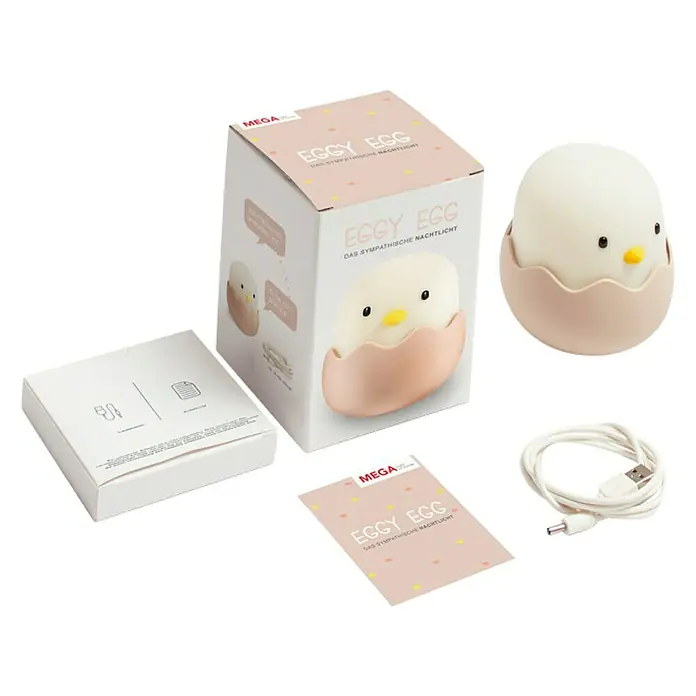 LED-Nachtlicht Eggy Egg - Weiß/Creme, Ø x H: 10 x 12 cm