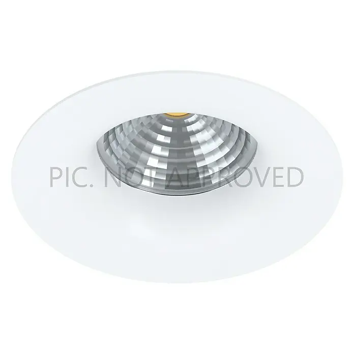 Eglo LED ugradbena svjetiljka, okrugla Saliceto - 6 W, Ø x V: 8,8 x 4,2 cm, Bijele boje, Topla bijela - Pogled sprijeda