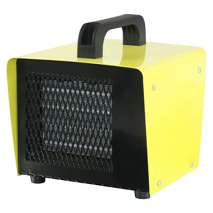 Voltotherm Bauheizer Box - 2.000 W, Gelb/Schwarz, L x B x H: 18,8 x 17,8 x 19,7 cm