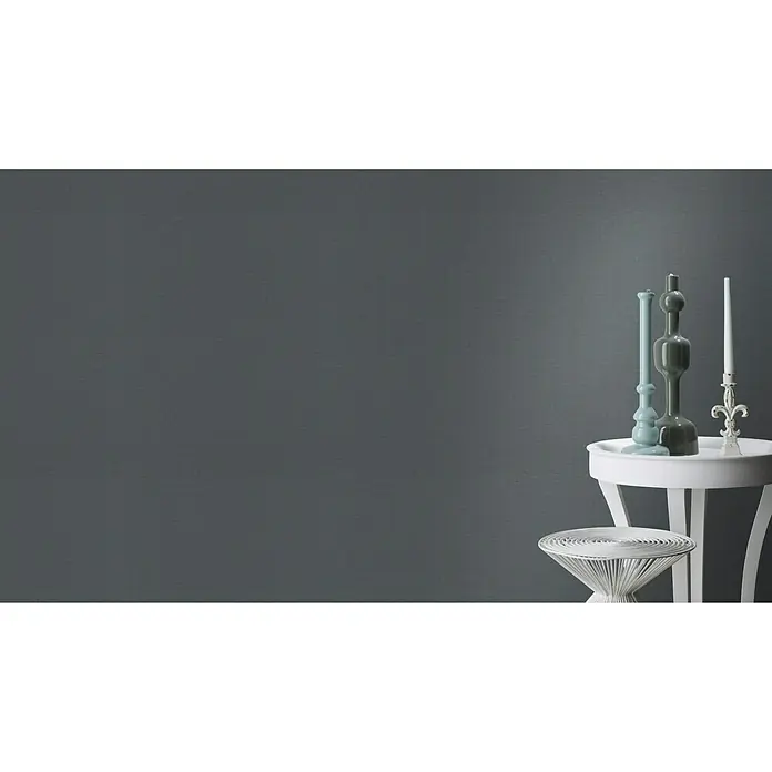 Rasch Tapetenwechsel Vliestapete I - Dunkelgrau, Uni, 10,05 x 0,53 m
