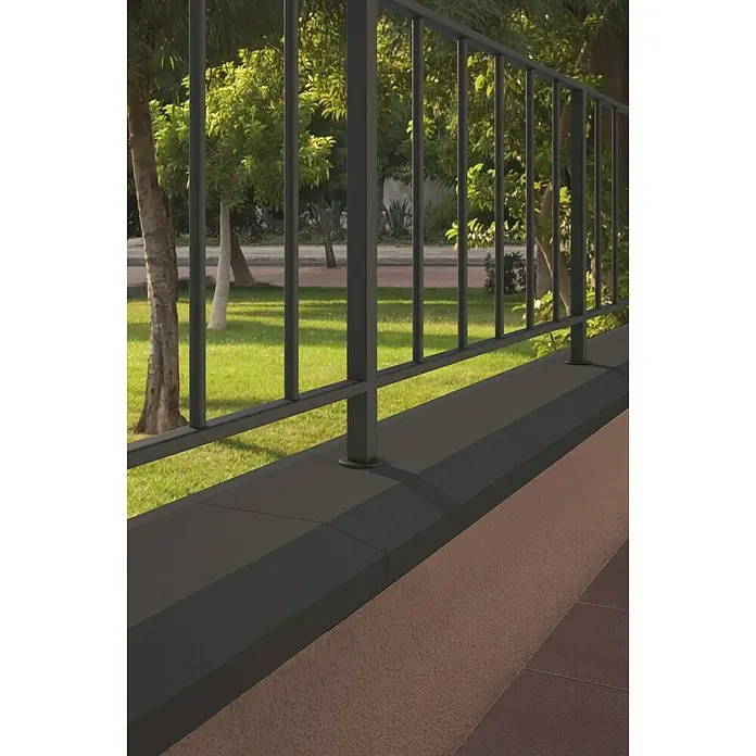 Mauerabdeckplatte Pyramidal - 100 x 30 cm, Anthrazit, Beton