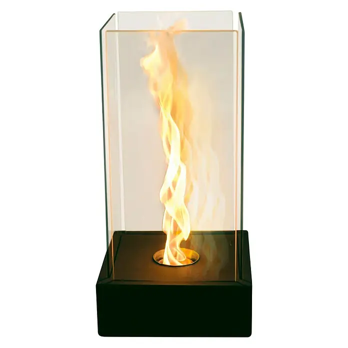 Purline Chimenea de bioetanol Tornado Infinity - L x An x Al: 28 x 28 x 56 cm, Negro