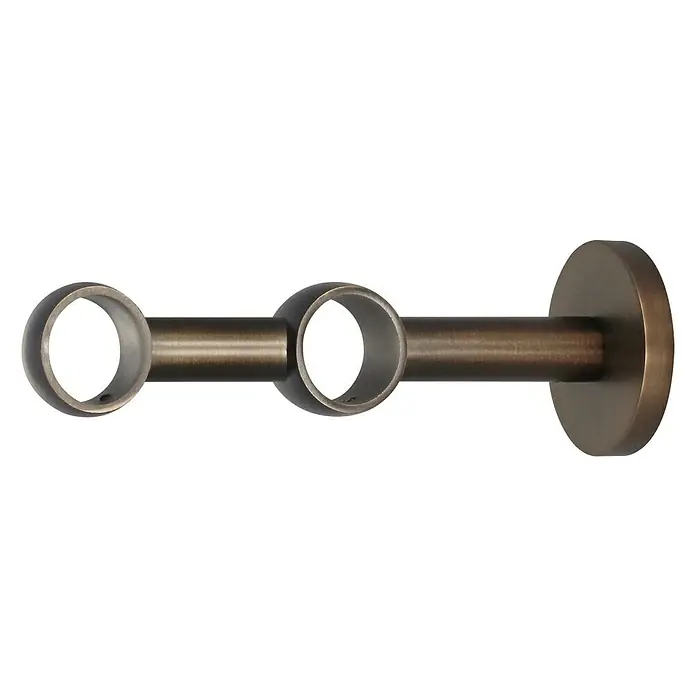Expo Ambiente Doppelträger Noble - Bronze, Geeignet für: Gardinenstangen Ø 25 mm, Länge: 16,5 cm - Vorderansicht