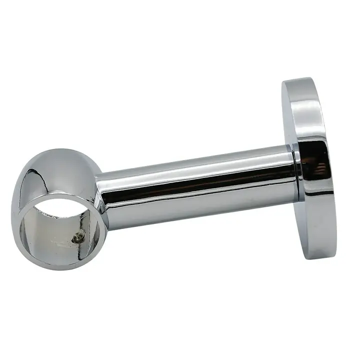 Expo Ambiente Träger Noble - Chrom, Geeignet für: Gardinenstangen Ø 20 mm, 8,4 cm - Linke Seitenansicht