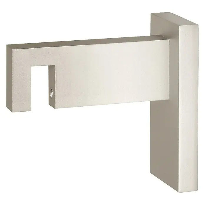Expo Ambiente Steun Clear - Rvs-look, Geschikt voor: 32 x 11 mm profiel, 8 cm - Vooraanzicht
