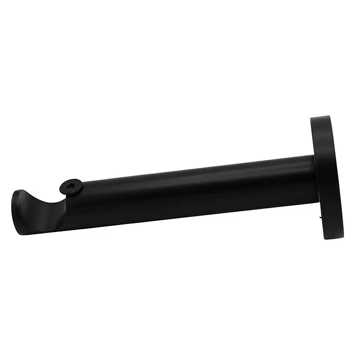 Expo Ambiente Träger Turn - Schwarz, Geeignet für: Gardinenstangen Ø 20 mm, 13,4 cm - Vorderansicht