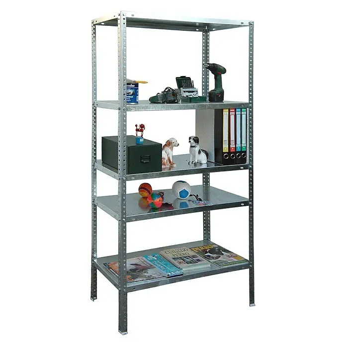Simonrack Simonclassic Estantería metálica Advantage - L x An x Al: 30 x 90 x 180 cm, Capacidad de carga: 75 kg/balda, Número de baldas: 5 ud., Atornillado, Galvanizado