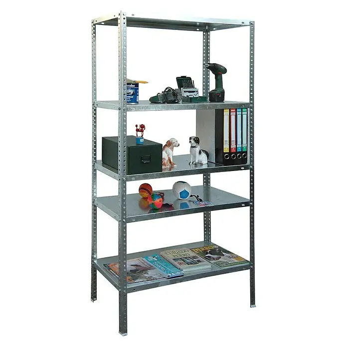 Simonrack Comfort Estantería metálica Superplus - L x An x Al: 50 x 110 x 200 cm, Capacidad de carga: 100 kg/balda, Número de baldas: 5 ud., Galvanizado