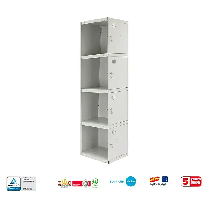 Simonrack Simonlocker Taquilla Prof. Adicional Desmontada - 50 x 40 x 180 cm, Número de puertas: 4 ud.