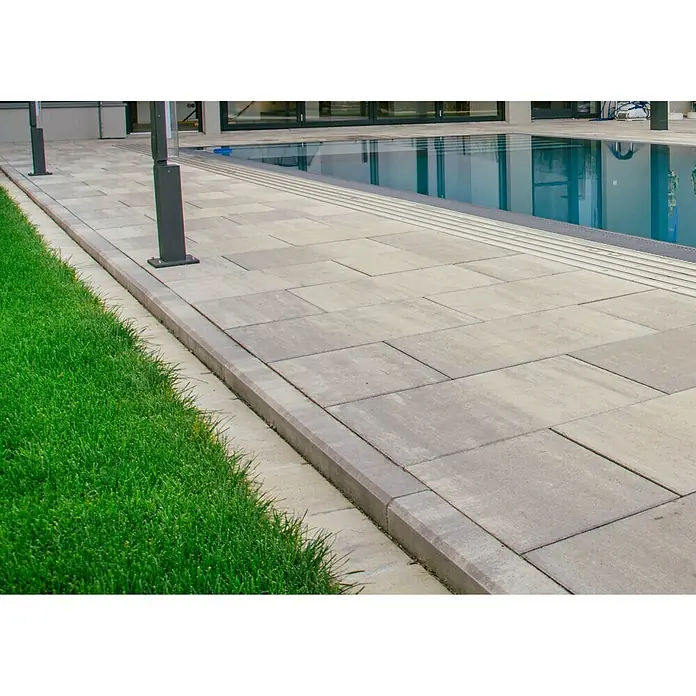 Seesteiner Rasenkante Piazza - Anthrazit, L x B x H: 100 x 20 x 5 cm, Beton