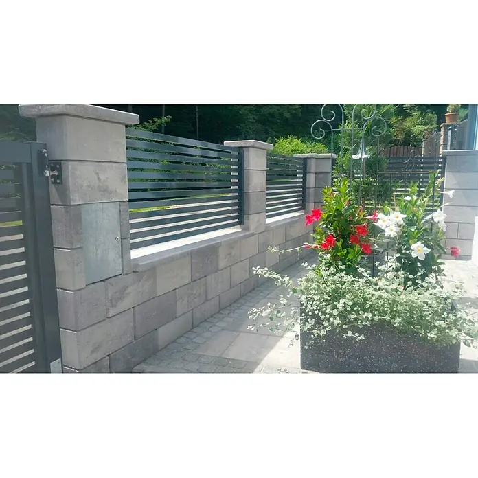 Seesteiner Mauerabdeckplatte Piazza - Anthrazit, L x B x H: 52 x 30 x 5 cm, Beton